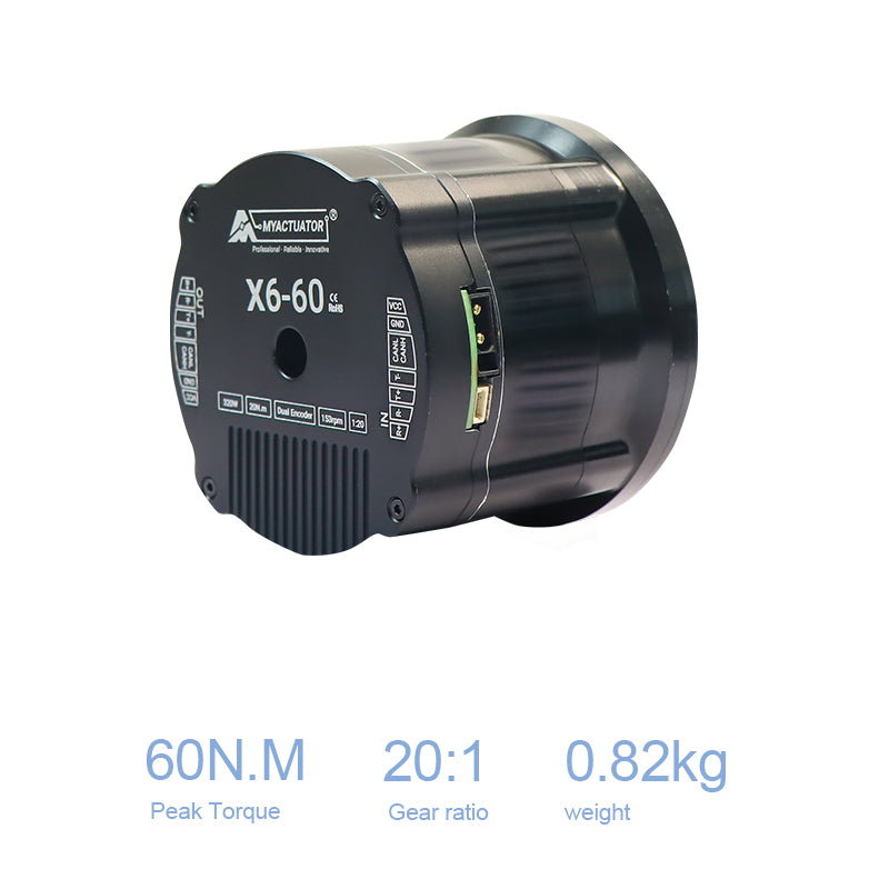 Dc Motor RMD-X6-60 Supports Ether CAT + CAN Motion Control Robot Joints Crossed Roller Bearings, Subversive Bending MomentC